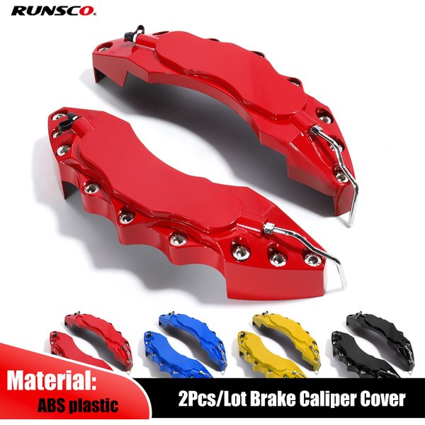 2Pcs/Lot Brake Caliper Cover Decoration Cover for 16-20 Inch Wheel ABS Plastic Without Logo Red/Blue/Black/Yellow