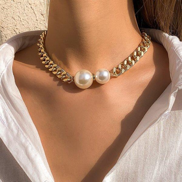 Colliers Vintage Punk pour Femmes, Pendentif en Perles, Ras du Cou, Accessoires de Mode, Bijoux