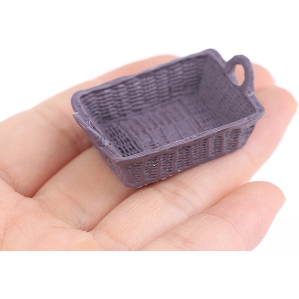 Mini panier de rangement en résine de maison de courses, accessoires de modèle, jouets de simulation, fournitures de décoration pour la maison, beurre, 1PC, 1:12