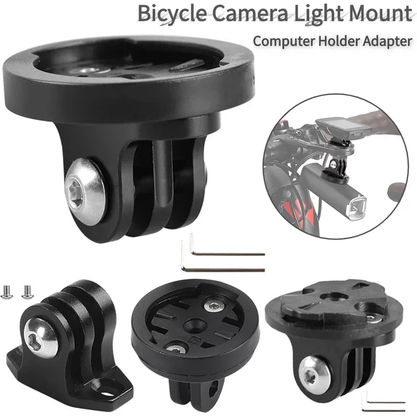 Support d'ordinateur de vélo, 1 pièce, adaptateur de support de phare de caméra de vélo pour Garmin pour Gopro, adaptateur de support, Base de fixation, siège de connexion
