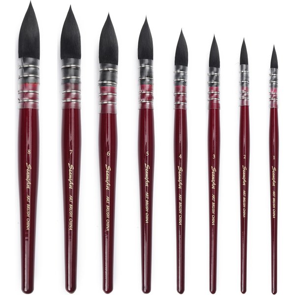 1Pcs Artist Hand-Painting Drawing Brushes Professional Watercolor Brush Pen for Water Color Painting Drawing School Art Supplies