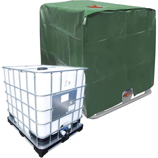 Couverture imperméable et anti-poussière en aluminium pour conteneur IBC de 1000 litres, réservoir d'eau de pluie, housse en tissu Oxford avec protection UV