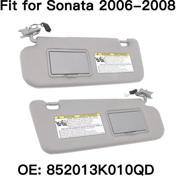 NEHANLYN Lewa/Prawa Osłona Przeciwsłoneczna z Lustrem do Hyundai Sonata 2006-2008 852013K010QD Osłona przeciwsłoneczna z lustrem do makijażu