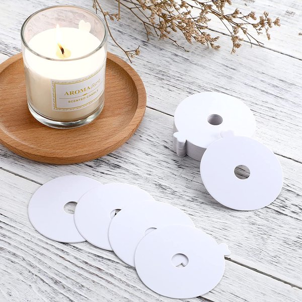 100pcs Candle Dust Protectors Paper Candle Lids Candle Drip Protectors Candle Vigil for Craft Candle Making Dust Protection