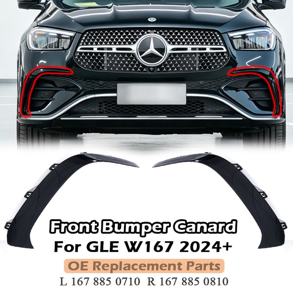 Grille de pare-chocs avant, aileron canard, lames de spoiler, bande de garniture 1678850710 1678850810 pour Mercedes-Benz W167 GLE350 GLE450 2023-2025