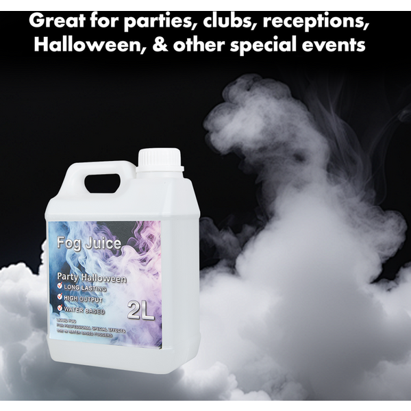 Liquide pour machine à brouillard, liquide pour machine à fumée, liquide pour brouillard pour fête d'Halloween, densité moyenne, longue durée, brouillard bas, haute performance, à base d'eau