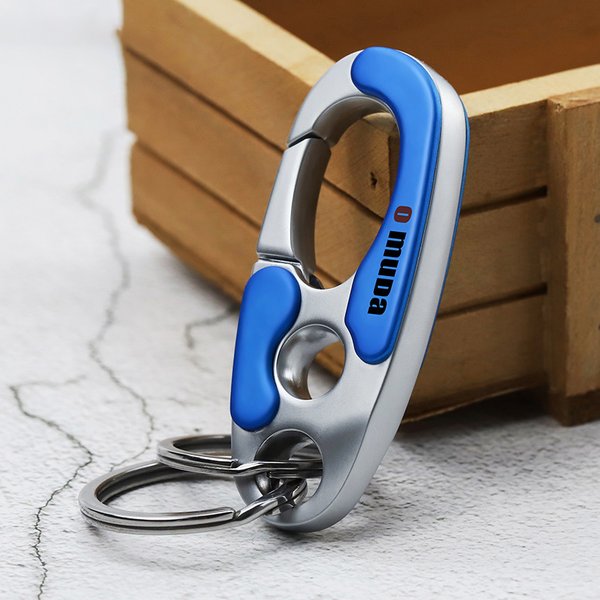Nouveau porte-clés d'affaires de voiture porte-clés boucle en acier inoxydable mousqueton extérieur outils d'escalade Double anneau porte-clés de voiture porte-clés