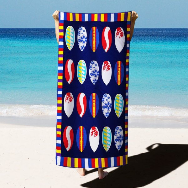 MUTAO Mikrofaser-Haarring, bedrucktes Strandtuch, Bergsteigen, Yoga, Strand, Schwimmen, Laufen, saugfähiges weiches Handtuch
