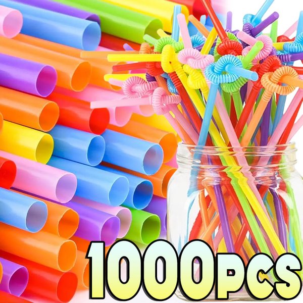 Pailles à boire jetables, tuyaux en plastique multicolores, pailles Cola, Bar, fête, mariage, cuisine, Pajitas, paille à Cocktail, outils en gros