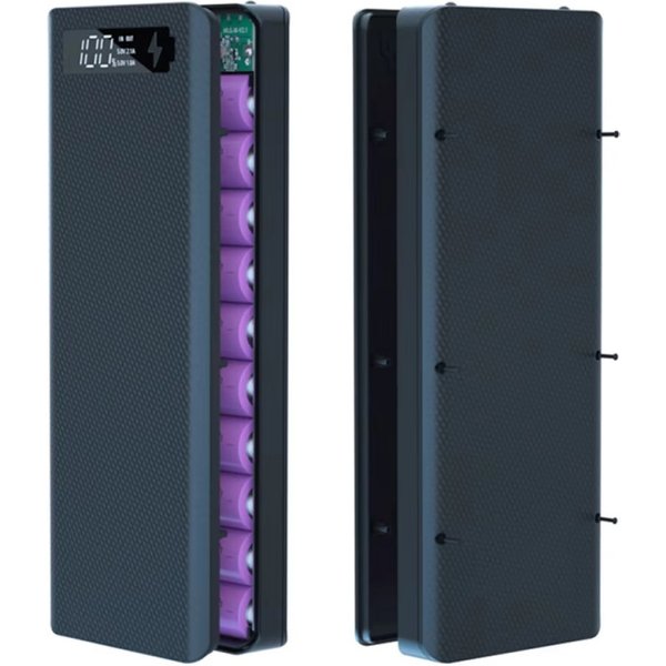 DIY Powerbank 18650 Batteriegehäuse Powerbank-Akkufach Typ-C-Schnittstelle 8X 10X 18650 Powerbank-Box Ladegehäuse
