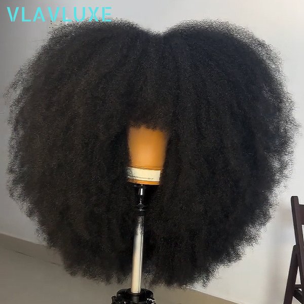 16-36 Inch 400 Density Afro Kinky Curly 13x4/360 HD Lace Glueless Wig Human Hair Wear And Go Curly HD Lace Frontal Wig For Women