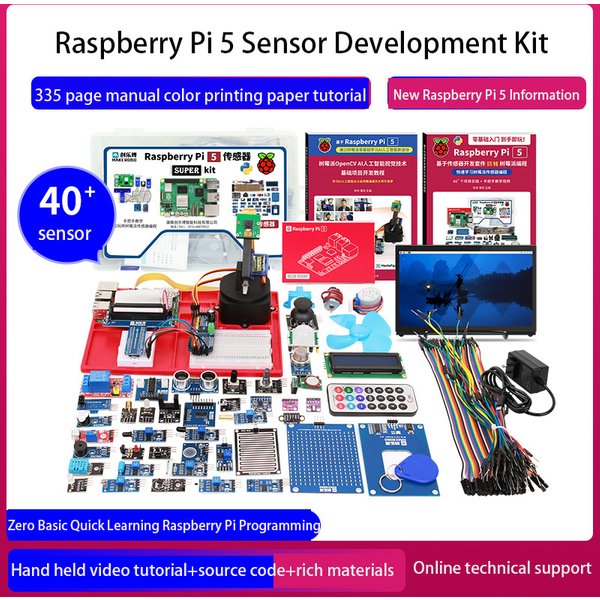 Zestaw rozwojowy z 5-czujnikami Raspberry Pi dla inteligencji wizualnej zasilanej sztuczną z zestawem Python