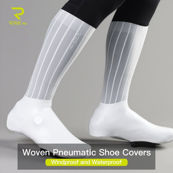 Couvre-chaussures de cyclisme Rrskit, aérodynamiques, légers, élastiques, en PU, coupe-vent, imperméables, couvre-chaussures pneumatiques tissés pour vélo