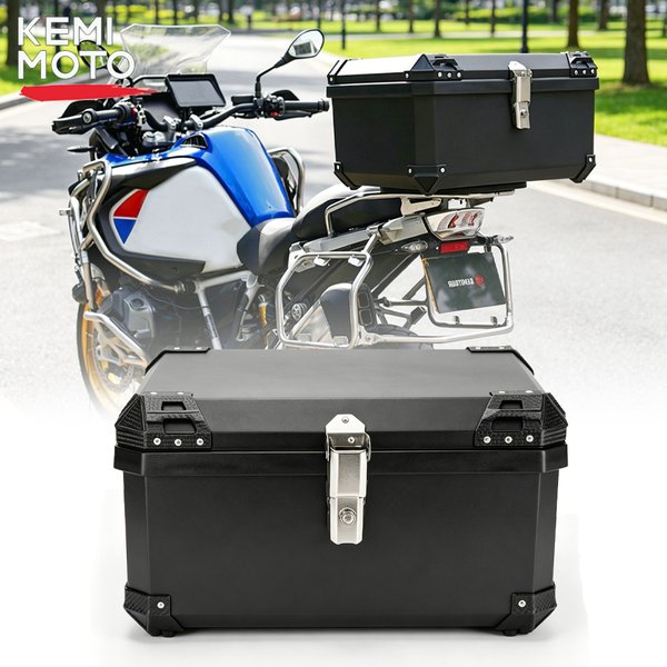 KEMIMOTO 45L/65L Motorrad-Topcase Universeller ABS-Kunststoff-Koffer Motorrad-Heckbox für Motorräder Abnehmbarer Koffer mit Schloss