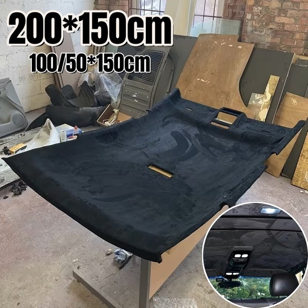 Materiał do tapicerki podsufitki samochodowej z zamszu, piankowy, do naprawy wnętrza auta, tkanina do podsufitki, materiał DIY, maksymalny rozmiar 200x150cm