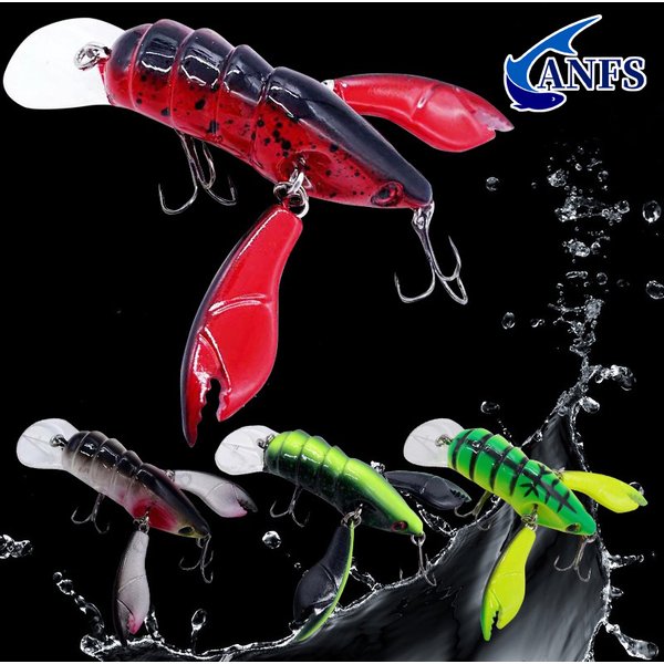 1pc Jointed Craw Lure Cool Fishing Lures Artificial Baits Fishing AccessorySport, Angelsport, Köder, Futtermittel & Fliegen!