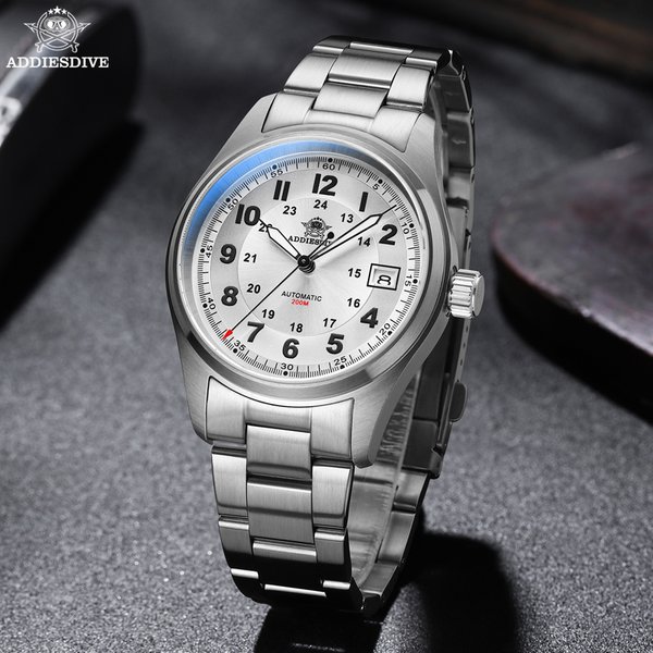 ADDIESDIVE Luxuriöse Herren-Automatikuhr 8215 Mechanische Uhren Saphirglas 200m Wasserdicht Analoge Leuchtende Uhren AD2525