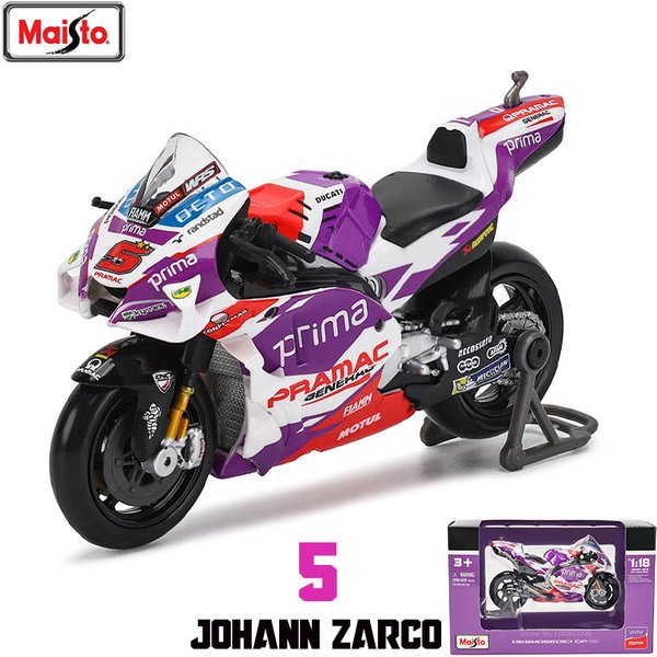 Maisto 1:18 2022 Ducati Pramac Racing # 5 Zarco # 89 modèle de moto en alliage de simulation sous licence Martin Colle Yamaha