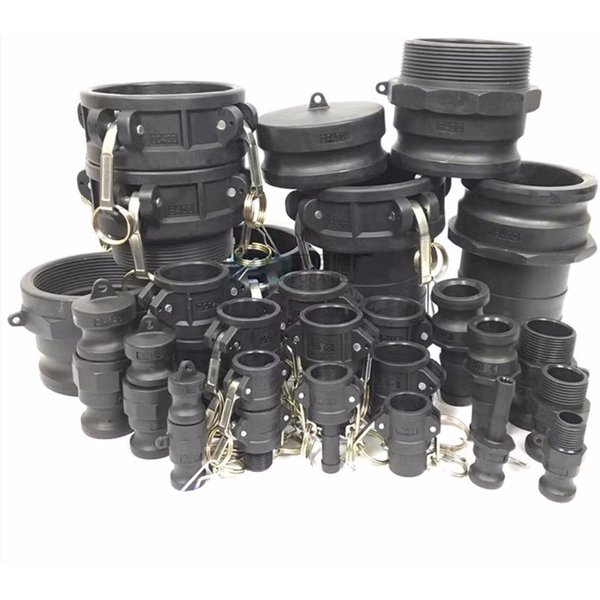 Adaptateur de raccord en plastique, raccord Camlock DN15 à DN50 PP, MPT FPT Barb, déconnexion rapide 1/2 3/4 à 2 pouces