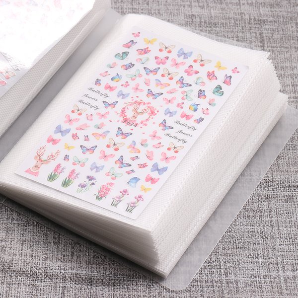 100 Slots leere Nail Art Aufkleber Aufbewahrung Buch Album Ausstellung Abziehbilder Sammeln Organizer Halter Display Notebook Maniküre Werkzeug