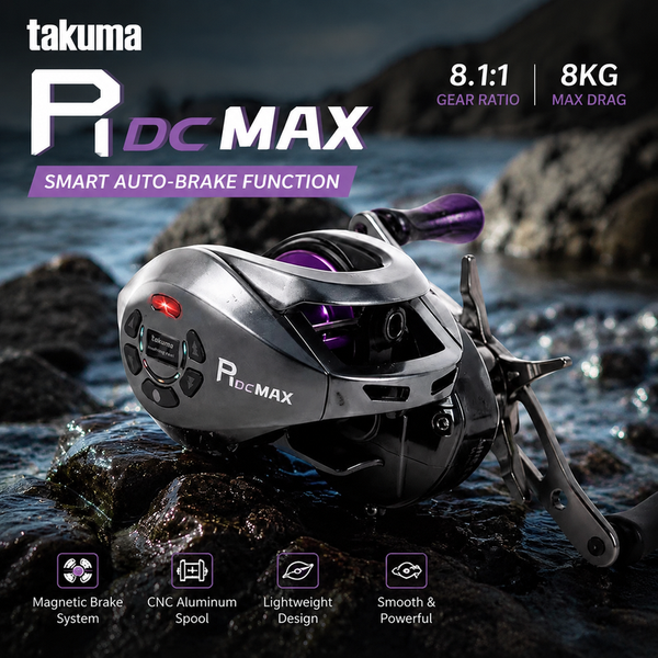 Takuma 26 Nowy Kołowrotek Baitcastingowy P1dc Max Hologram Inteligentne Sterowanie Elektroniczny Hamulec Anty-Backlash Dalekie Rzuty Uniwersalny Do Przynęt