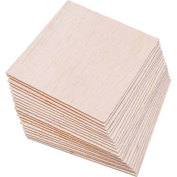 5 feuilles de bois de balsa, épaisseur 80/90/100mm, longueur 100mm, largeur 0.75/1/1.5/2/2.5/3/4/5/6/8/10mm, pour projets artisanaux et bricolage