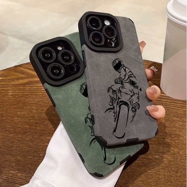 Cool Biker Phone Case for iPhone 17 16 Pro Max 15 14 13 11 12 17 Air XR X XS Max 7 8 Plus SE 2022 Motorcycle Rider Style Cover