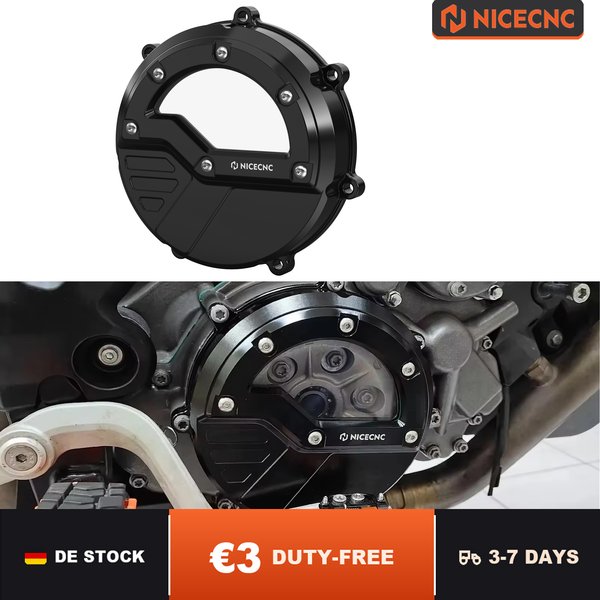 NICECNC Für KTM 990 LC8 Adventure 990 Adventure /R /S /Baja /White 990 SMR /SMT Transparente Kupplungsabdeckung 990 Super Duke R 990 Supermoto /R /T 950 Adventure /S 950 Super Enduro R 950 Supermoto