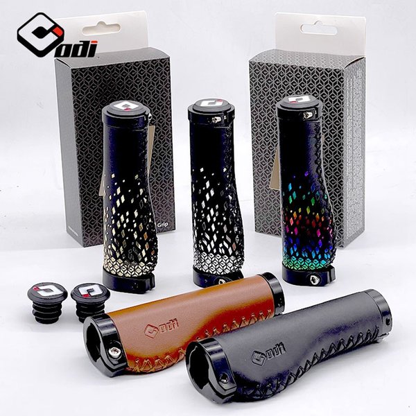 Odi fibre en cuir véritable poignée de vélo couverture de guidon de vélo Scooter rétro poignées de couture à la main vtt vélo de route accessoires de cyclisme