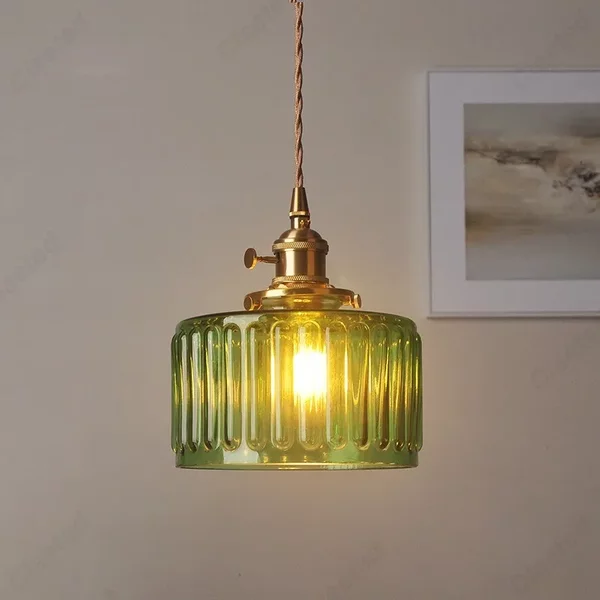 Vintage i minimalistyczny szklany klosz LED E27 kinkiet lampka nocna do sypialni lada barowa salon balkon oprawa oświetleniowa