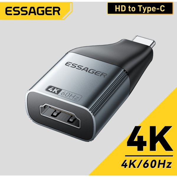 Essager USB Typ-C zu HDMI-kompatibler DP VGA Mini DP Adapter4K@120Hz 8K@60Hz HD Video Übertragung Konverter für MacBook TV Box