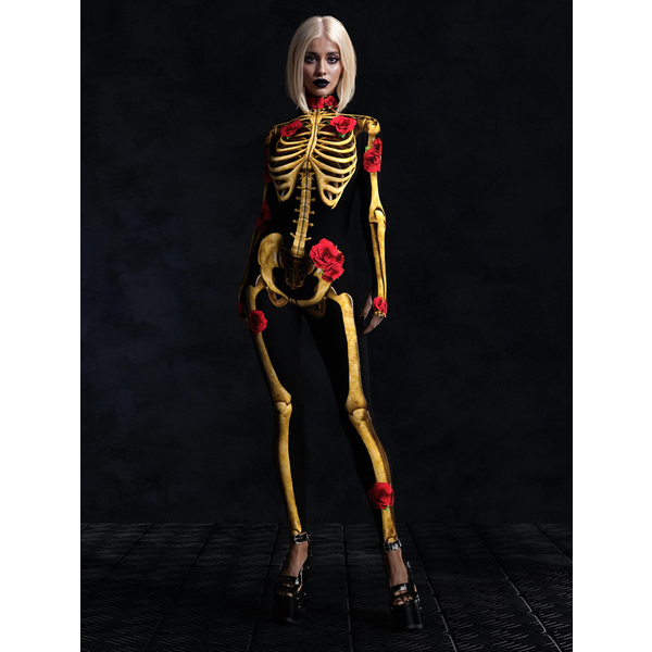 Frauen 3D Gedruckt Bunte Schädel Cosplay Overall Cyberpunk Zentai Anzug Halloween Karneval Party Luft Leistung Bodys