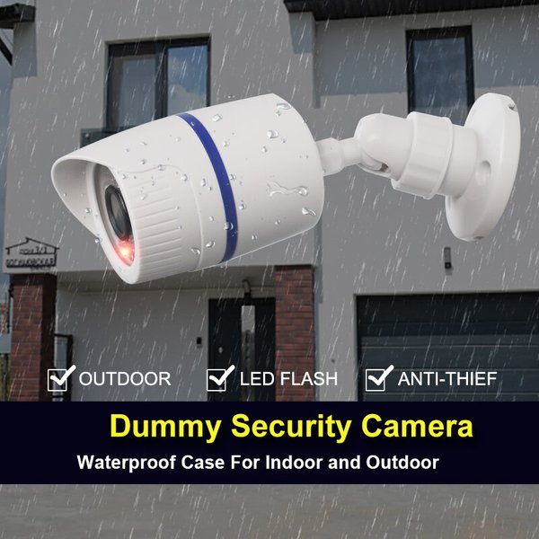 Fausse caméra factice, 1 pièce, simulation de Surveillance, sécurité, dôme CCTV, avec une lumière LED, pour intérieur et extérieur, magasin à domicile