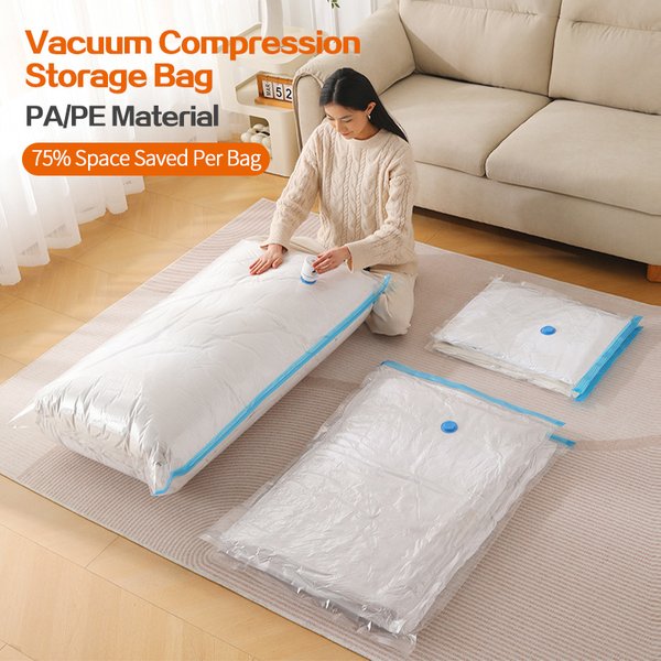Wiederverwendbare Kompression Leere Tasche Versiegelung Kleidung Reise Verpackung Organizer Vakuum Große Kunststoff Lagerung Taschen Lagerung Kleidung Decke