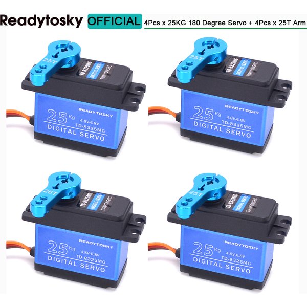 20kg TD8120MG/25kg TD8325MG moteur sans noyau à couple élevé Servo étanche numérique 180 degrés utilisation de Servo avec télécommande