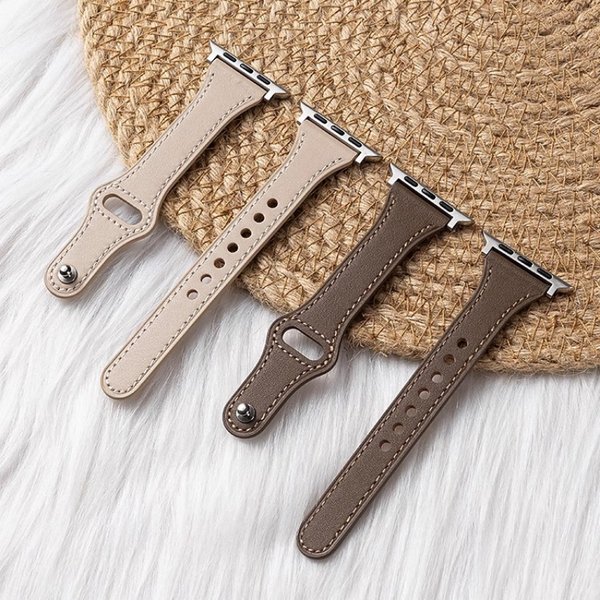 Schlankes Lederarmband für Apple Watch Band Ultra 49 mm 8 41 mm 45 mm 7 SE 654321 44 mm Damen-Armbandschlaufe für iWatch-Serie 42 mm 40 mm