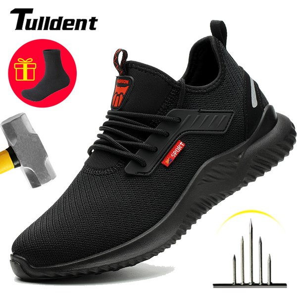 Work Sneakers Steel Toe Shoes Men Safety Shoes Puncture-Proof Work Shoes Boots Fashion Indestructible Footwear Security