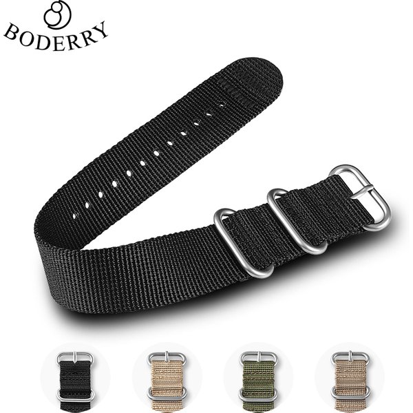 Boderry Field Watch Strap 22mm Watch Band Universal Type Sports Nylon Strap Pilot Military Watch Band Bag Watchband Gift Men