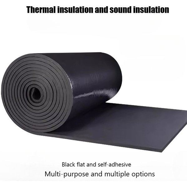 Rouleau de mousse de caoutchouc auto-adhésif, isolation d'insonorisation polyvalente, coupe facile pour le bricolage, idéal pour les toits et les voitures, tapis d'isolation phonique