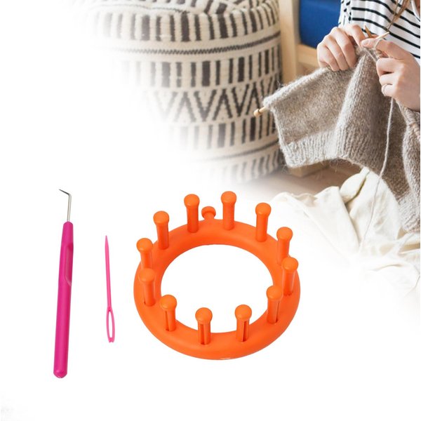 Small Round Loom for Beginners Loom Knitting Flower Maker Knitting Device for Shawl Hat Scarf Leg & Arm Warmers Sock