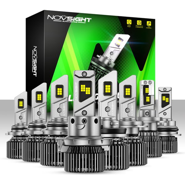 NOVSIGHT H7 LED Canbus H4 LED Scheinwerfer 22000LM 100W H11 H8 H9 9005 HB3 9006 HB4 Auto Licht 6500K Weiß Mini Größe Auto Scheinwerfer
