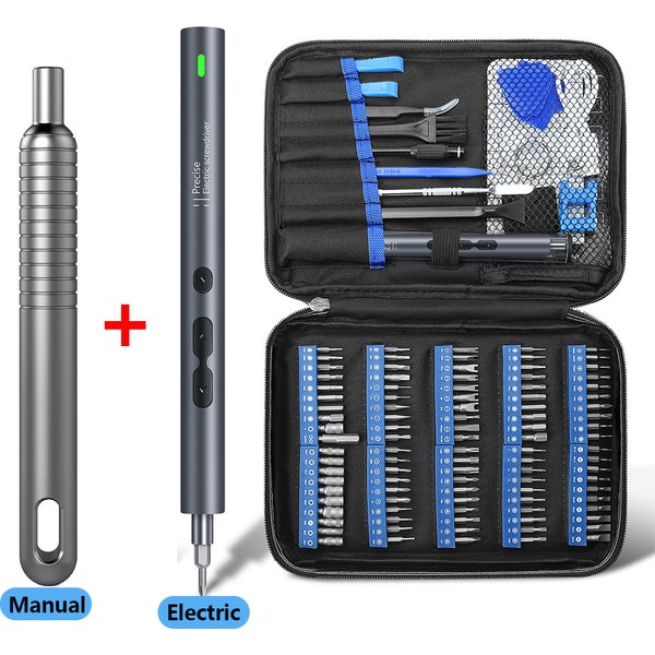 Jeu de tournevis électriques de précision, 120 en 1, kits d'outils à main électriques, rechargeables, sans fil, mini petits embouts pour Xiaomi, réparation mobile