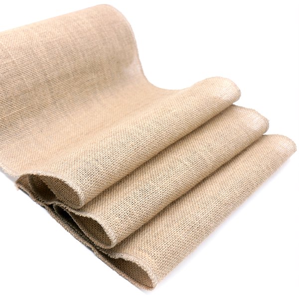 Chemin de Table Vintage en lin et Jute, 30cm de largeur, toile de jute naturelle, rustique, kaki, décoration de fête de mariage, décor de chaise de fête à domicile
