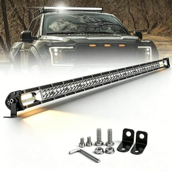 UNISHINE 12D LED-Lichtleiste Arbeitsleuchte 60W 120W 180W 240W Superflache LED-Leiste für Traktor 4X4 Offroad 4WD ATV LKW LED-Arbeitsleuchte 12V 24V