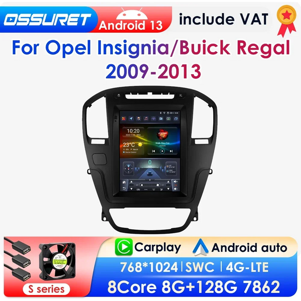 2 din android 13 Autoradio für Opel Insignia Buick Regal 9,7-Multimedia Stereo Zoll vertikaler Bildschirm Carplay