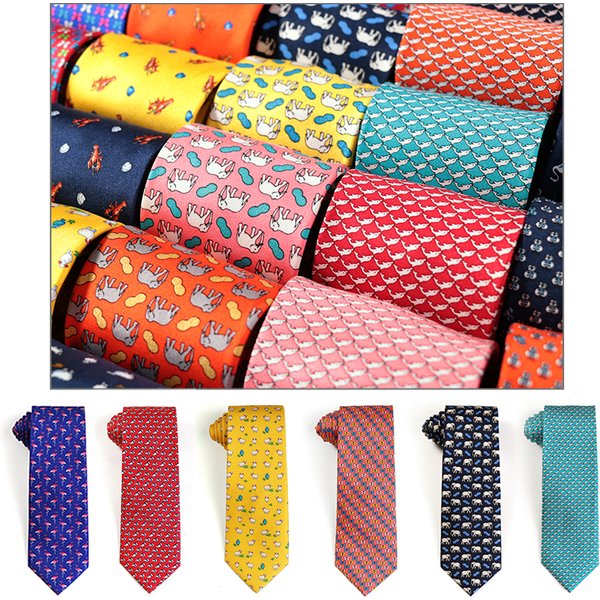 Tailleur Smith 100% cravates en soie pour hommes cravate faite à la main avec motif Animal cravate fête des pères anniversaire cadeau cravate