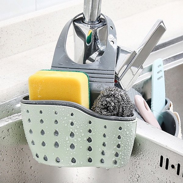 Küche Lagerung Ablauf Korb Seife Schwamm Halter Küche Waschbecken Halter Einstellbare Schwamm Regal Hängen Ablauf Korb Küche Werkzeuge