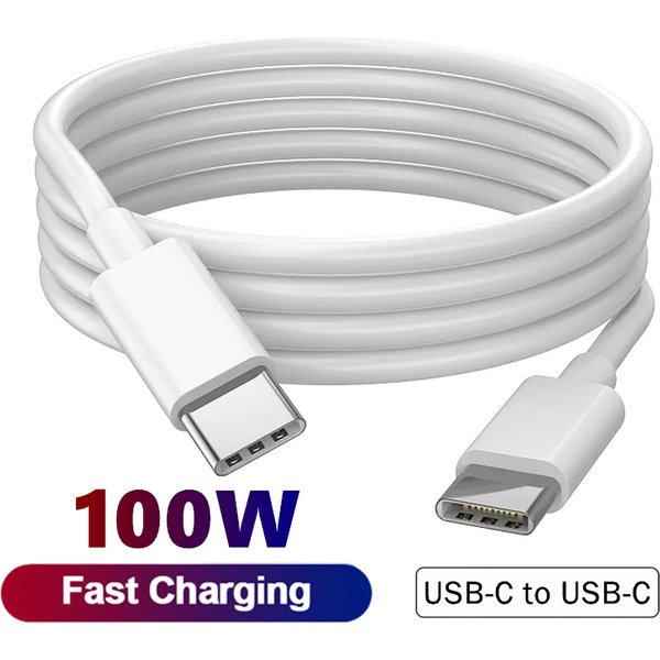 100W USB-C to USB-C Fast Charging PD Cable For iPhone 15 16 17 Pro Max Huawei Mate 60 Xiaomi Samsung Type C to Type C Data Cable