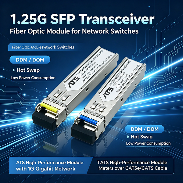 Module émetteur-récepteur SFP BiDi 1.25G 5KM 1310/1550nm SM LC DDM DOM, module fibre optique Gigabit, échangeable à chaud pour MikroTik Ubiquiti