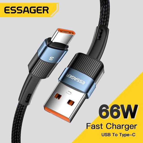 Essager-Câble USB SnapType C pour recharge rapide et transfert de données, cordon de chargeur 66W pour Huawei P40 Pro P30 et Samsung S21 Ultra S20